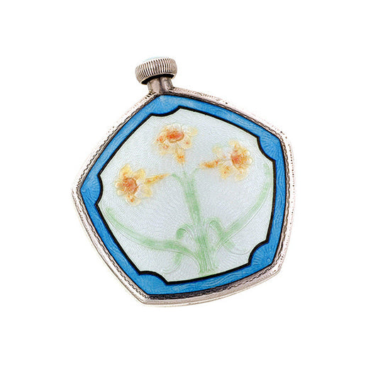 Art Deco Enamel Perfume Flask