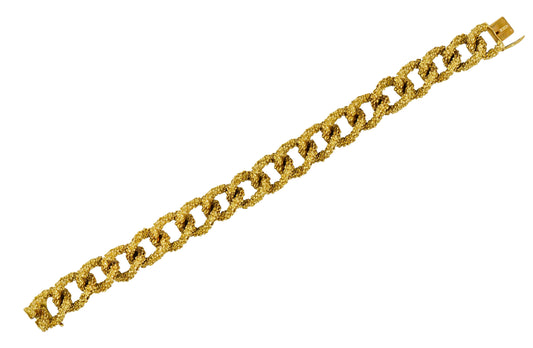 Boucheron Vintage 1960's 18 Karat Gold French Curb Link Bracelet