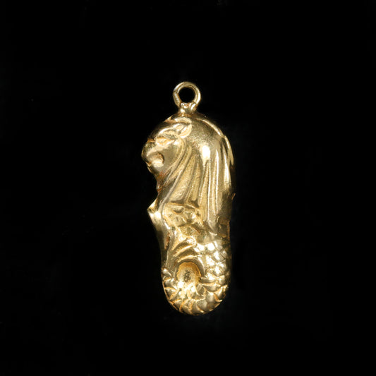 Estate 18K Yellow Gold Singapore Merlion Charm