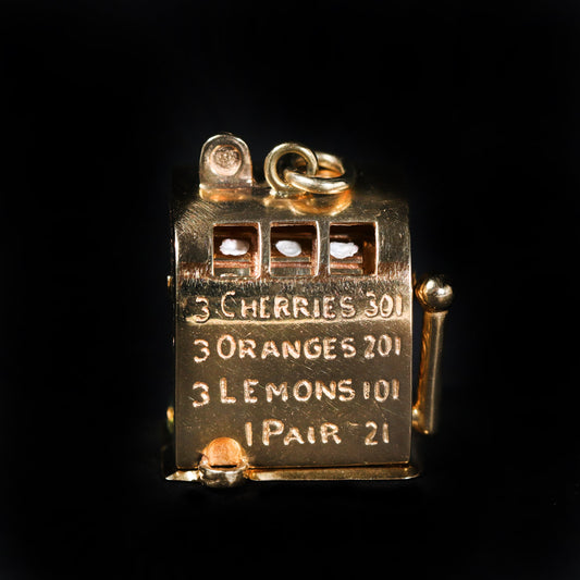 14k Yellow Gold Slot Machine Charm