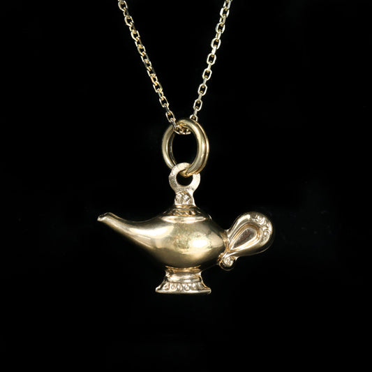 Estate 14K Yellow Gold Genie Lamp Charm